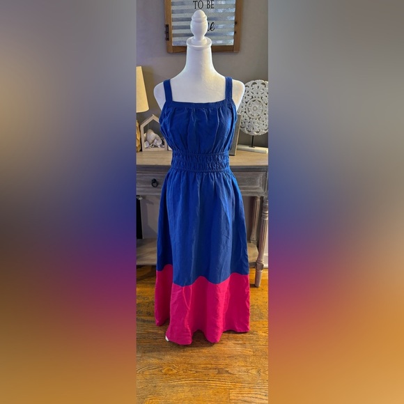 Loft ColorBlock Midi Dress - Picture 1 of 6